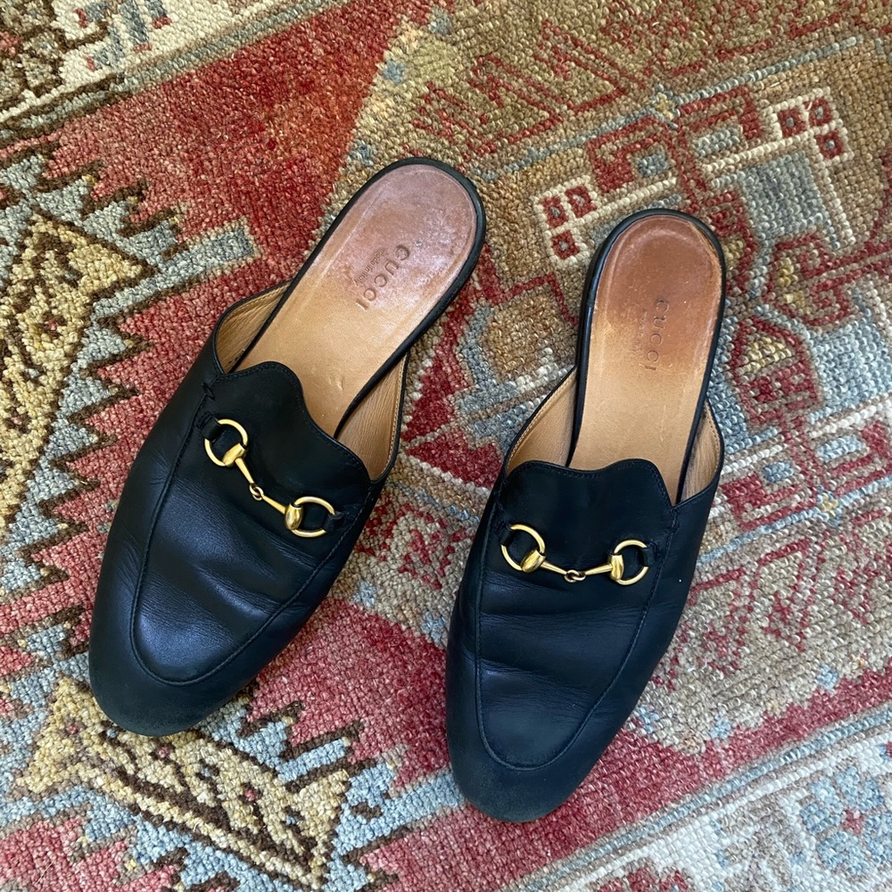 Gucci Princeton Black leather Mules